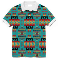 Blue Native Tribes Native American Polo T Shirt 3D LT10 - Wonder Print Shop