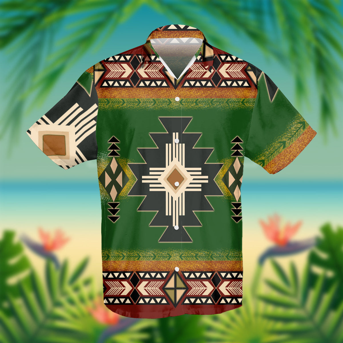 Southwest Green Symbol Native American Hawaiian Shirt 3D LT10 - Wonder Print Shop