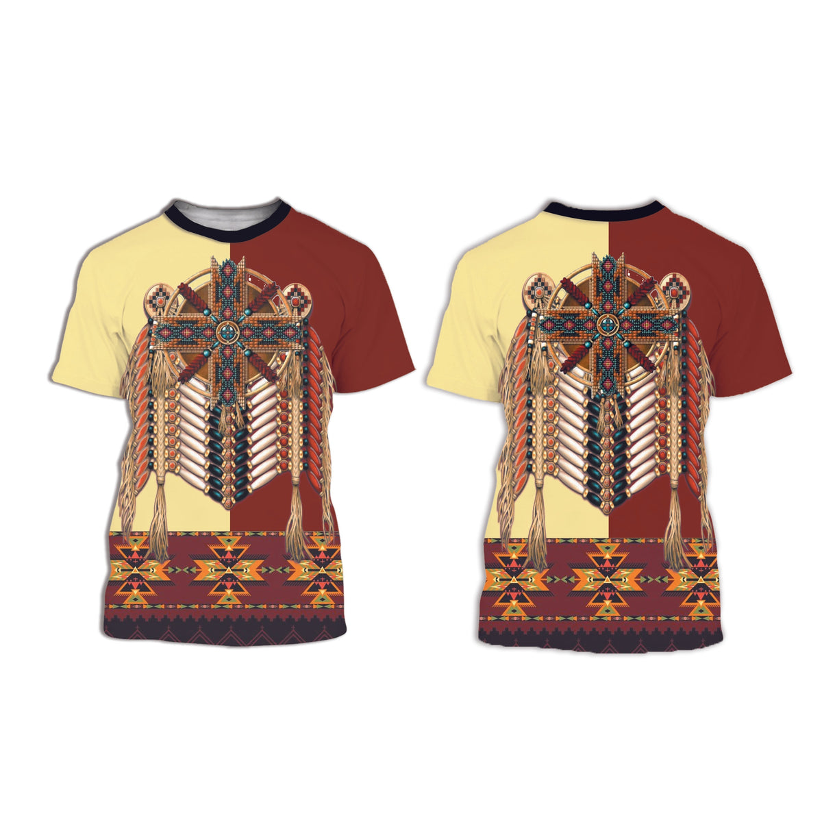 Native American Mandala Pattern Design 3D T Shirt LT10 - Wonder Print Shop