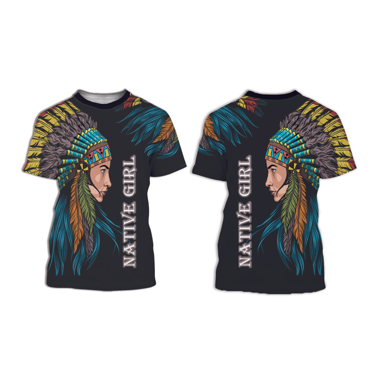 Native American India Girl 3D T Shirt LT10 - Wonder Print Shop