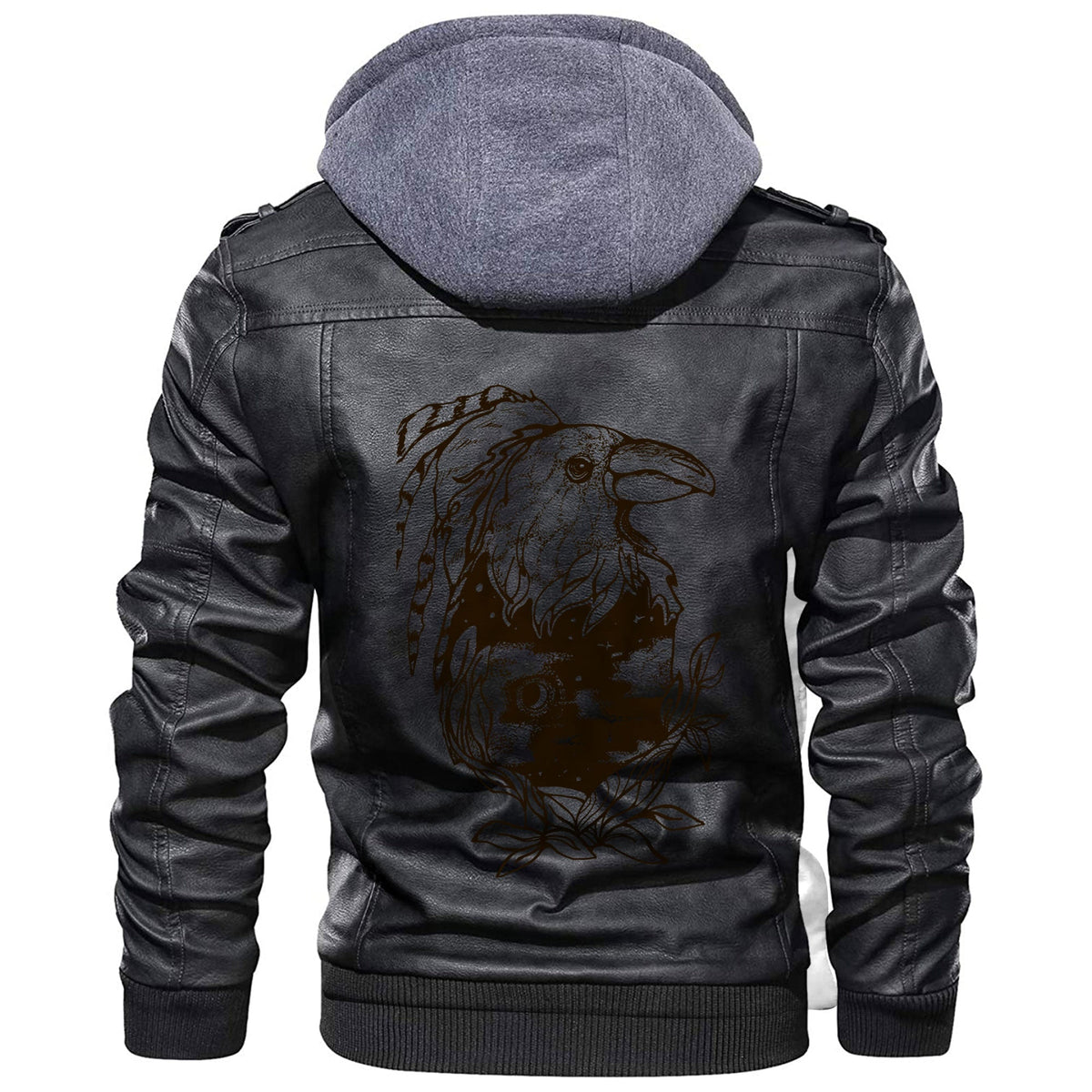 Viking Fairy Raven With A Feathers Leather Jacket RLT12 - Wonder Print Shop