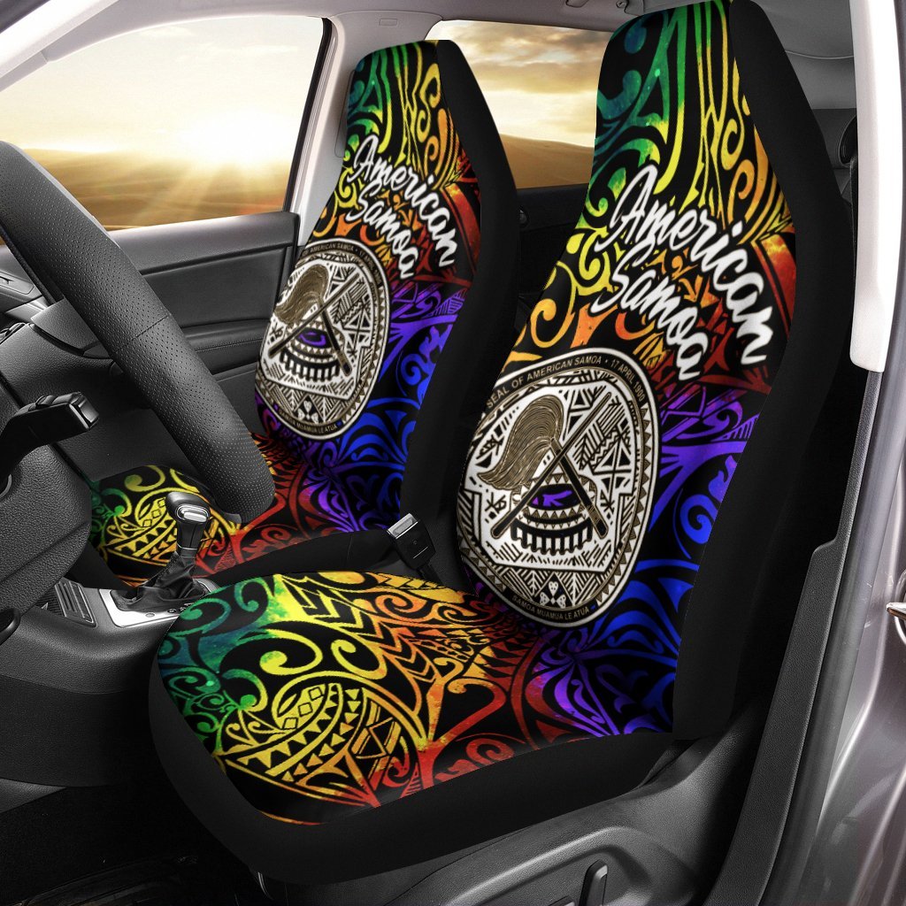 american-samoa-car-seat-covers-rainbow-polynesian-pattern