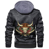 Viking Yak Skull and Equipment Leather Jacket RLT12 - Wonder Print Shop