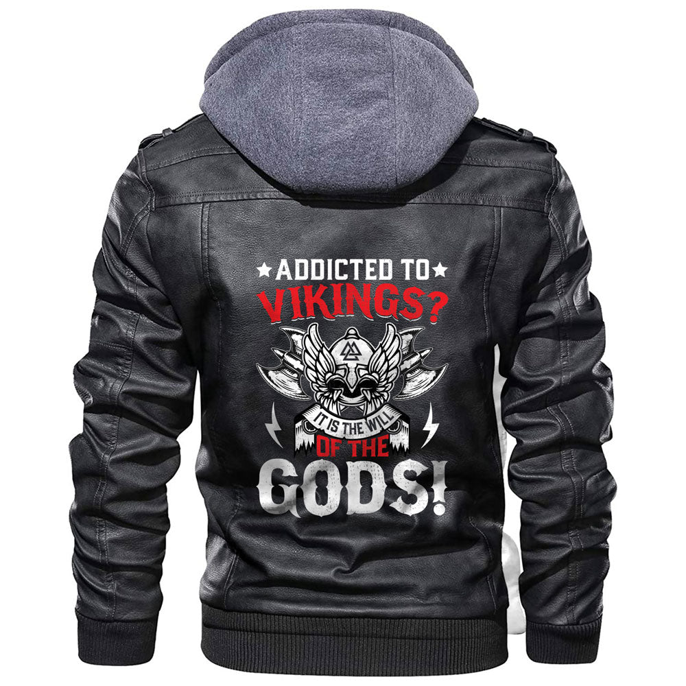 Viking Jacket Addicted to Viking Leather Jacket RLT12 - Wonder Print Shop