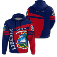 African Hoodie Liberia Hoodie Sport Premium - Wonder Print Shop