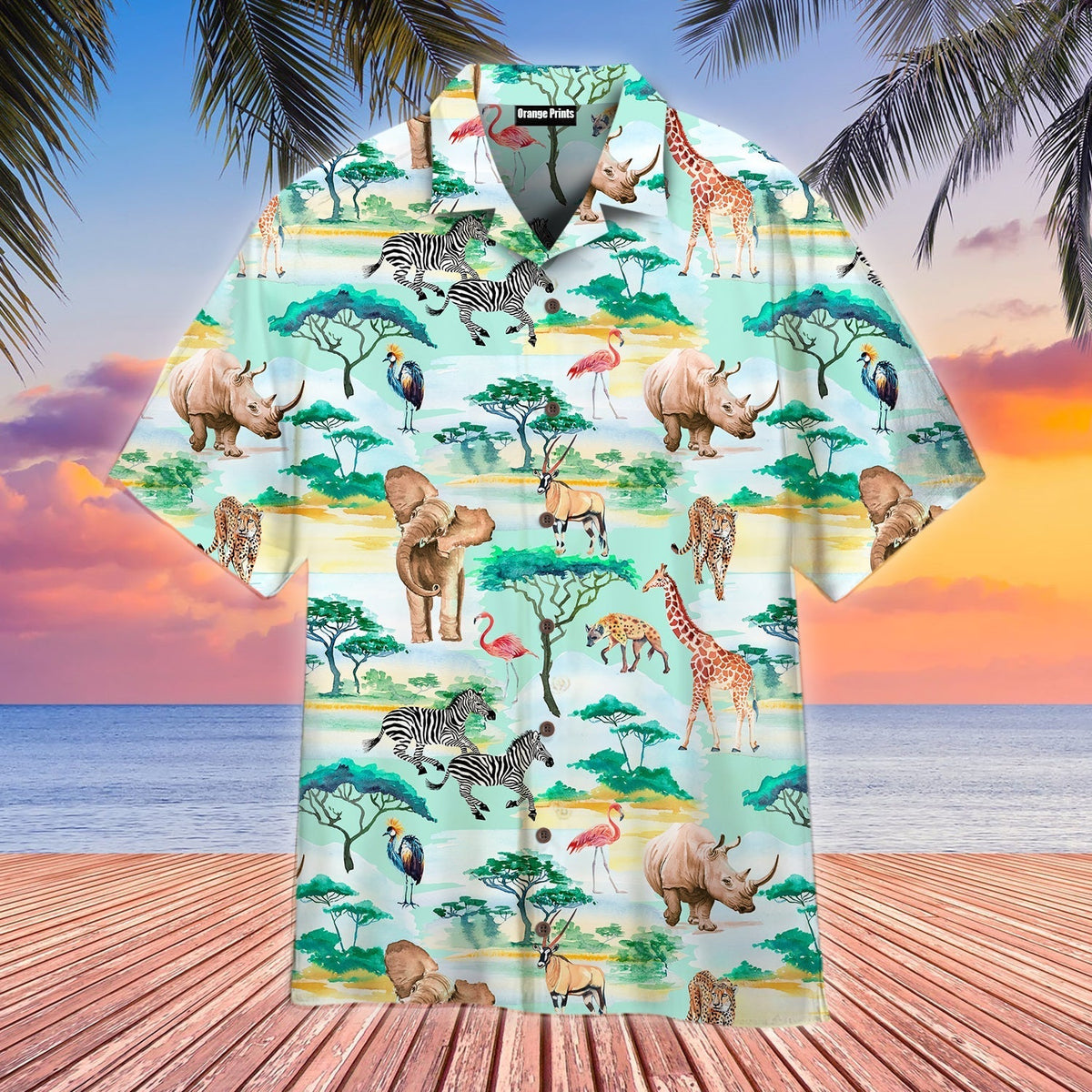 African Animals Hawaiian Shirt - Wonder Print Shop