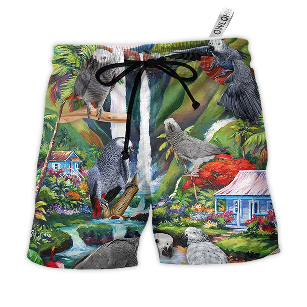 parrot-african-grey-parrot-style-hawaiian-shorts