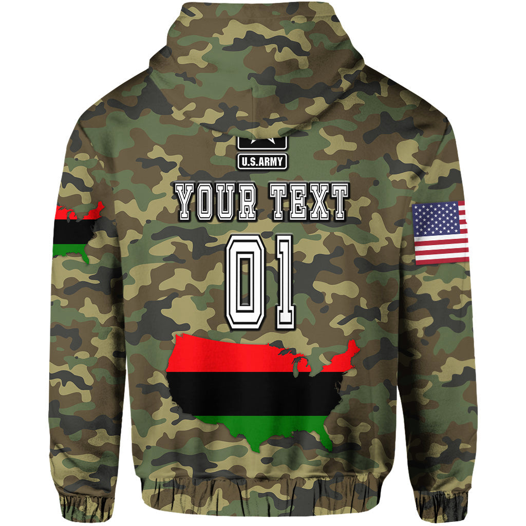 Custom Military of African Americans Hoodie Flag Simple Style LT8 - Wonder Print Shop