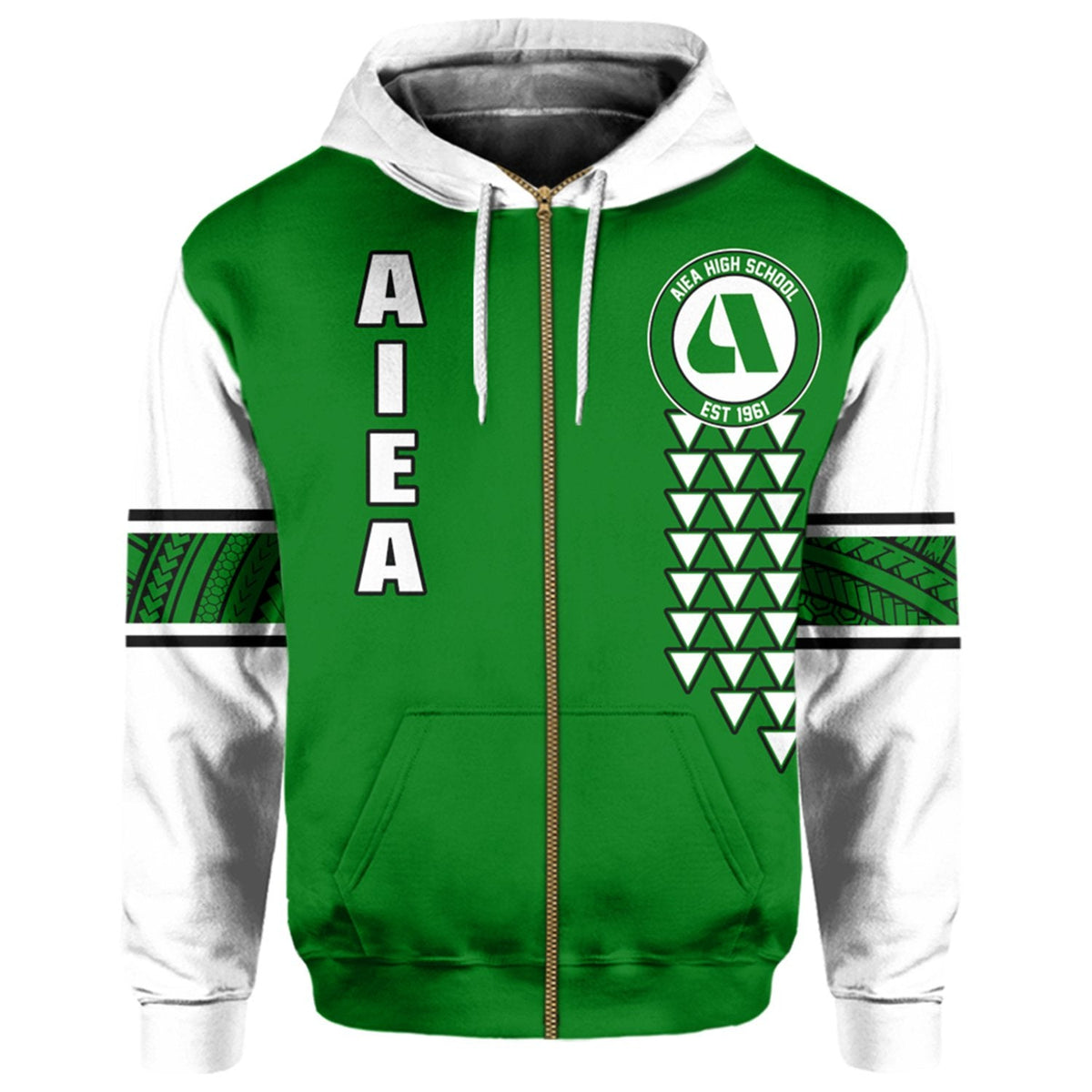 Custom Hawaii Hoodie Aiea High Custom Your Class Zip Hoodie - Wonder Print Shop