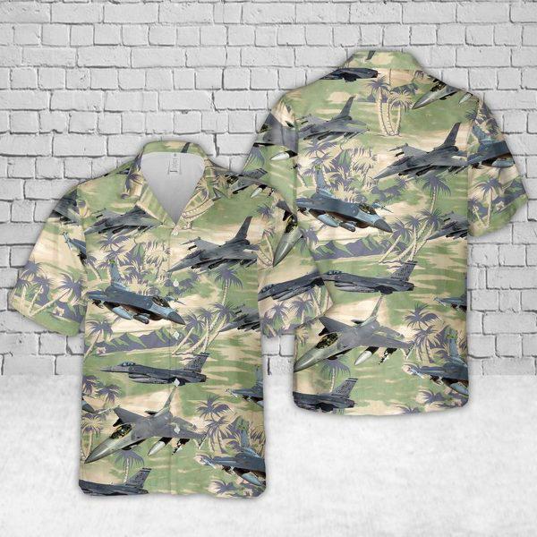 Air Force General Dynamics F 16 Fighting Falcon Hawaiian Shirt - Wonder Print Shop