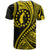 Aitutaki Cook Islands T Shirt Gold Polynesian Wave Style - Wonder Print Shop