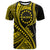 Aitutaki Cook Islands T Shirt Gold Polynesian Wave Style - Wonder Print Shop