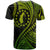 Aitutaki Cook Islands T Shirt Green Polynesian Wave Style - Wonder Print Shop