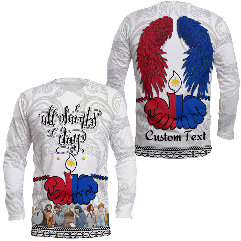 Custom Personalised Philippines Long Sleeve Shirt All Saints' Day - Wonder Print Shop