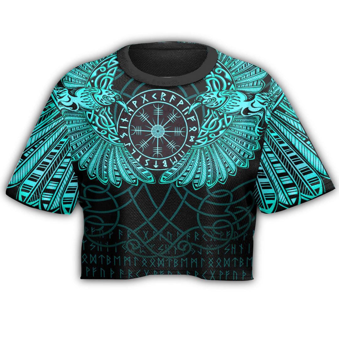 viking-clothing-viking-odins-celtic-two-ravens-cyan-version-croptop-t-shirt
