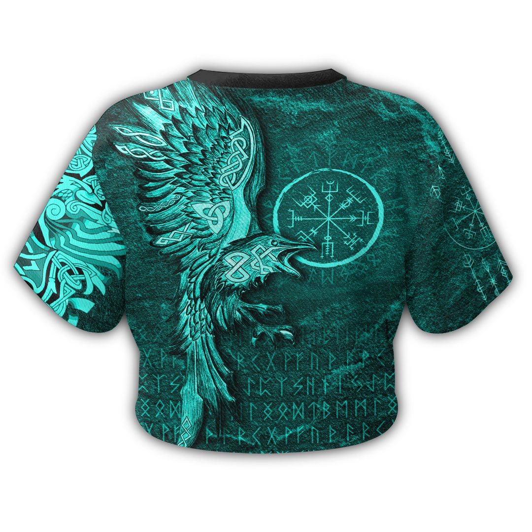 viking-clothing-vegvisir-with-raven-viking-compass-croptop-t-shirt-cyan-version