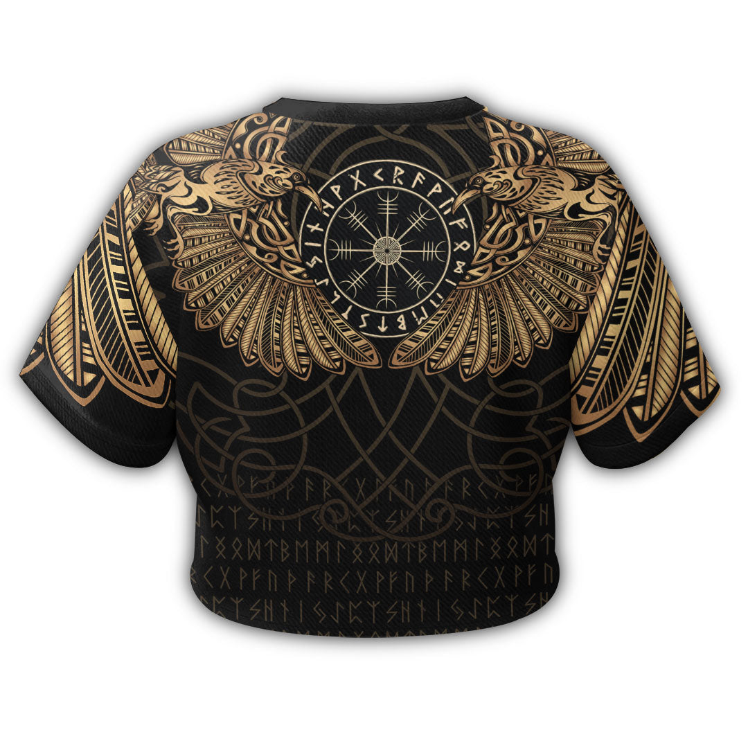 viking-clothing-viking-odins-celtic-two-ravens-gold-version-croptop-t-shirt