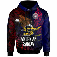 American Samoa Hoodie Custom Seal Of American Samoa Gradient Color Style LT10 - Wonder Print Shop