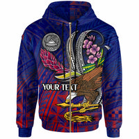 American Samoa Hoodie Custom Seal With National Flowers Polynesian Patterns LT10 - Wonder Print Shop