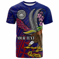 American Samoa T Shirt Custom Seal With National Flowers Polynesian Patterns LT10 - Wonder Print Shop