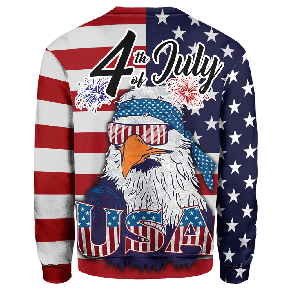 American Flag Eagle Style Sweatshirt RLT12 - Wonder Print Shop