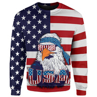 American Flag Eagle Style Sweatshirt RLT12 - Wonder Print Shop