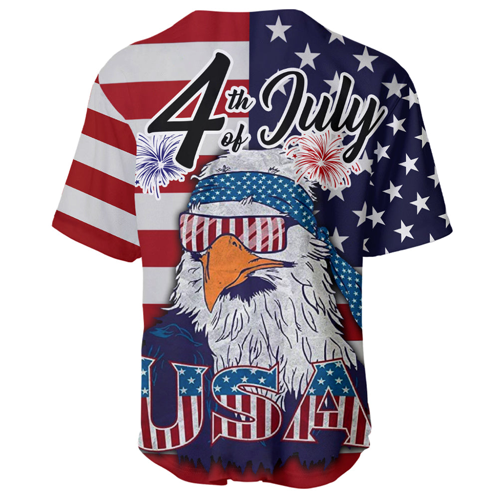 American Flag Eagle Style Baseball Jersey RLT12 - Wonder Print Shop