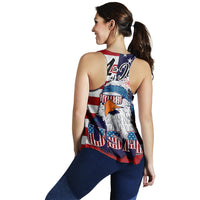 American Flag Eagle Style Women Racerback Tank RLT12 - Wonder Print Shop