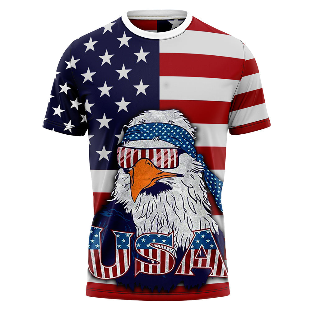 American Flag Eagle Style T Shirt RLT12 - Wonder Print Shop