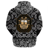 Viking Hoodie Ancient Vessel ShishLogo with Bandana Paisley Style RLT12 - Wonder Print Shop