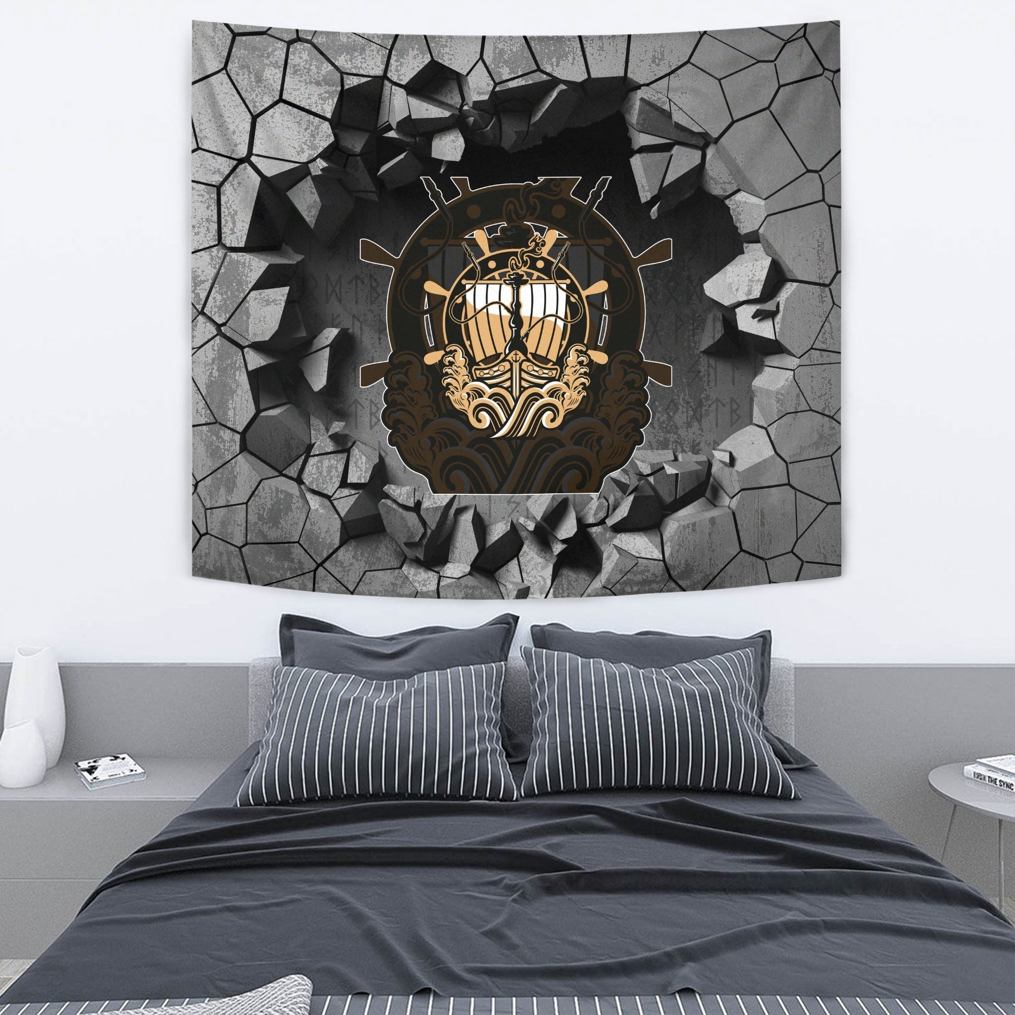 Viking Tapestry - Ancient Vessel ShishLogo Tapestry RLT12 - Wonder Print Shop