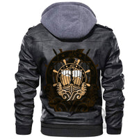 Viking Ancient Vessel Shisha Logo Leather Jacket RLT12 - Wonder Print Shop