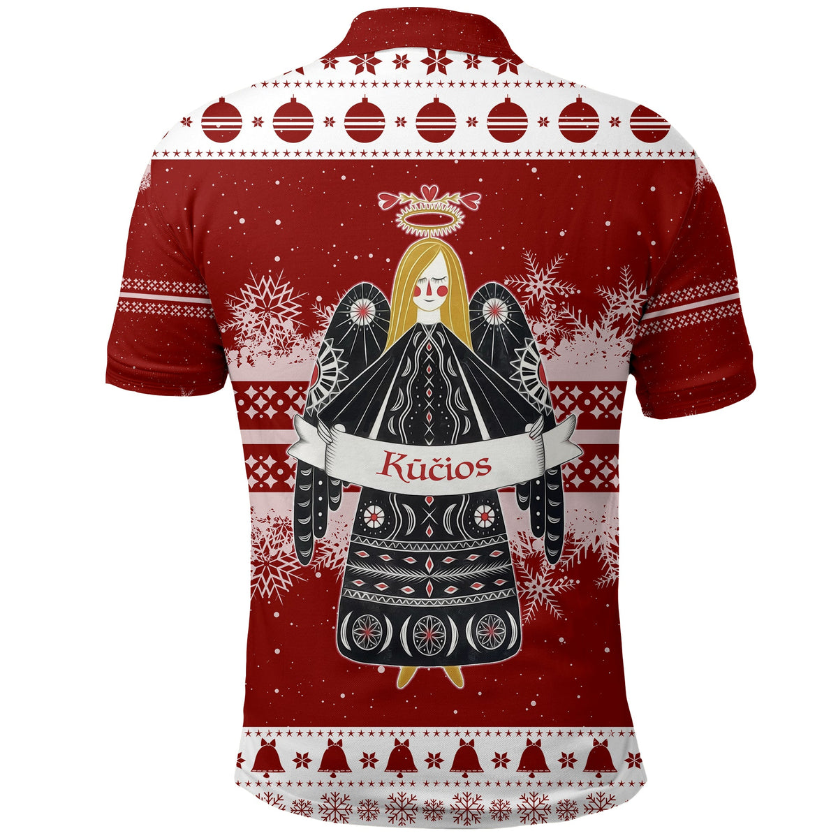 Christmas Lithuania Polo Shirt Folk Style - Wonder Print Shop