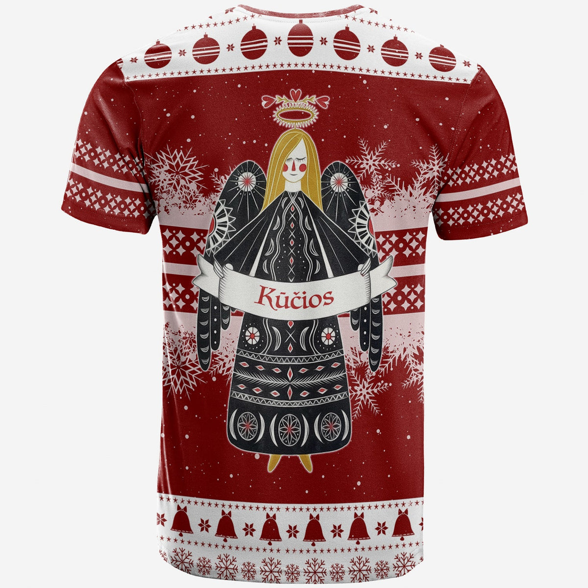 Kios Angel Lithuania Folk Style Christmas T Shirt - Wonder Print Shop