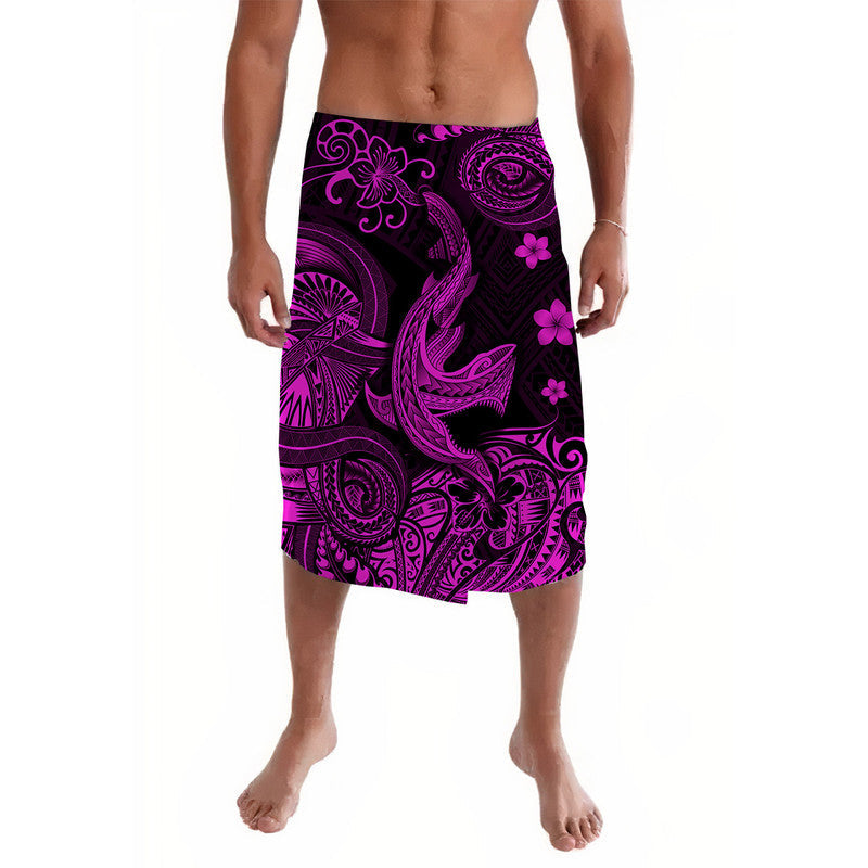 Hawaii Angry Shark Polynesian Lavalava Unique Style - Pink LT8 - Wonder Print Shop