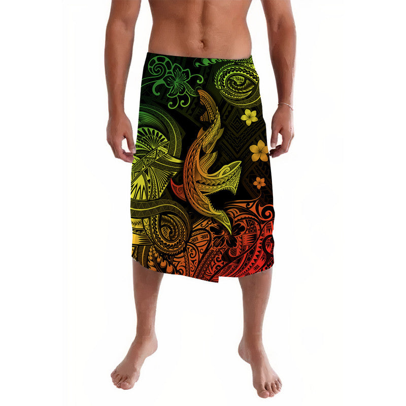 Hawaii Angry Shark Polynesian Lavalava Unique Style - Reggae LT8 - Wonder Print Shop