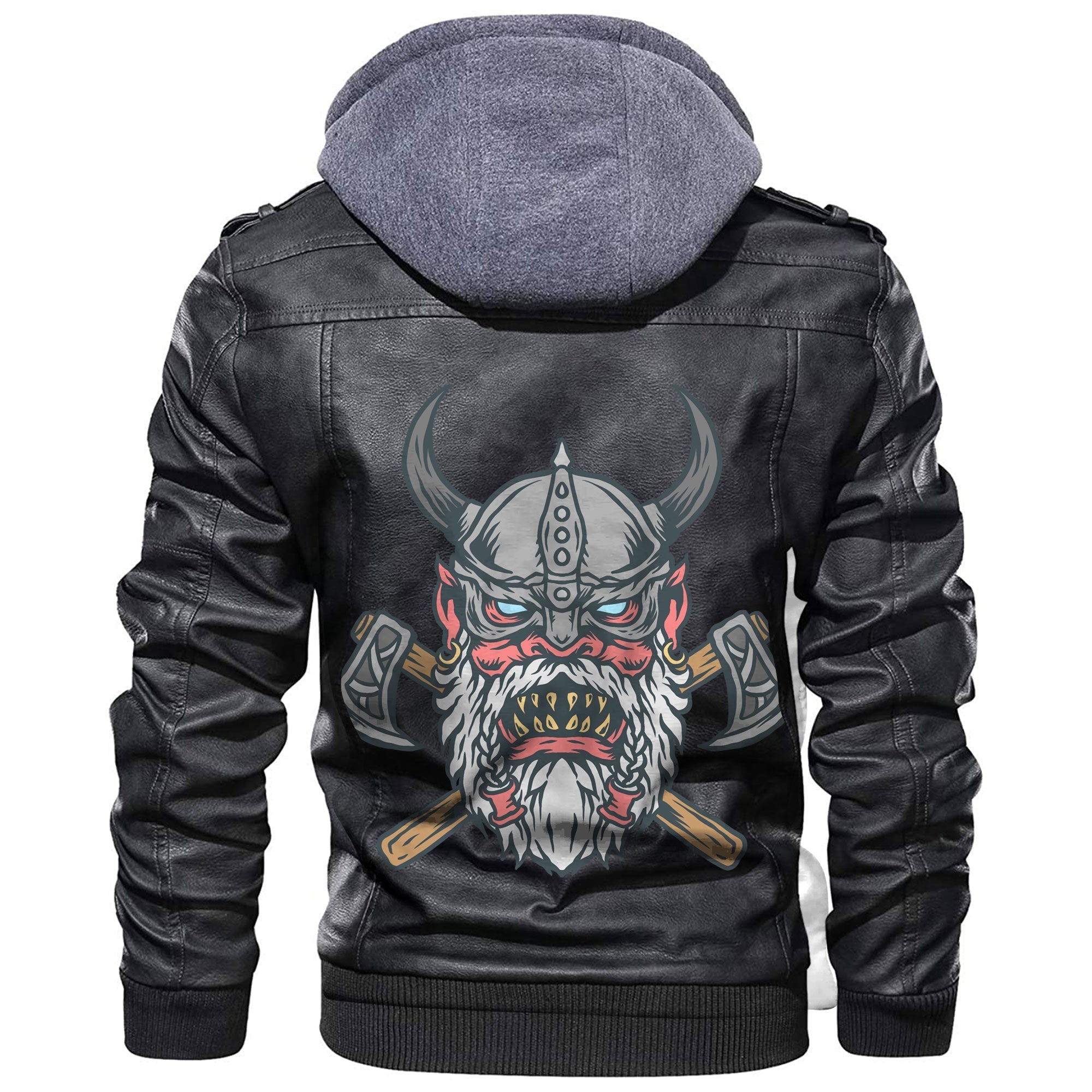 Viking Angry Old Leather Jacket RLT12 - Wonder Print Shop