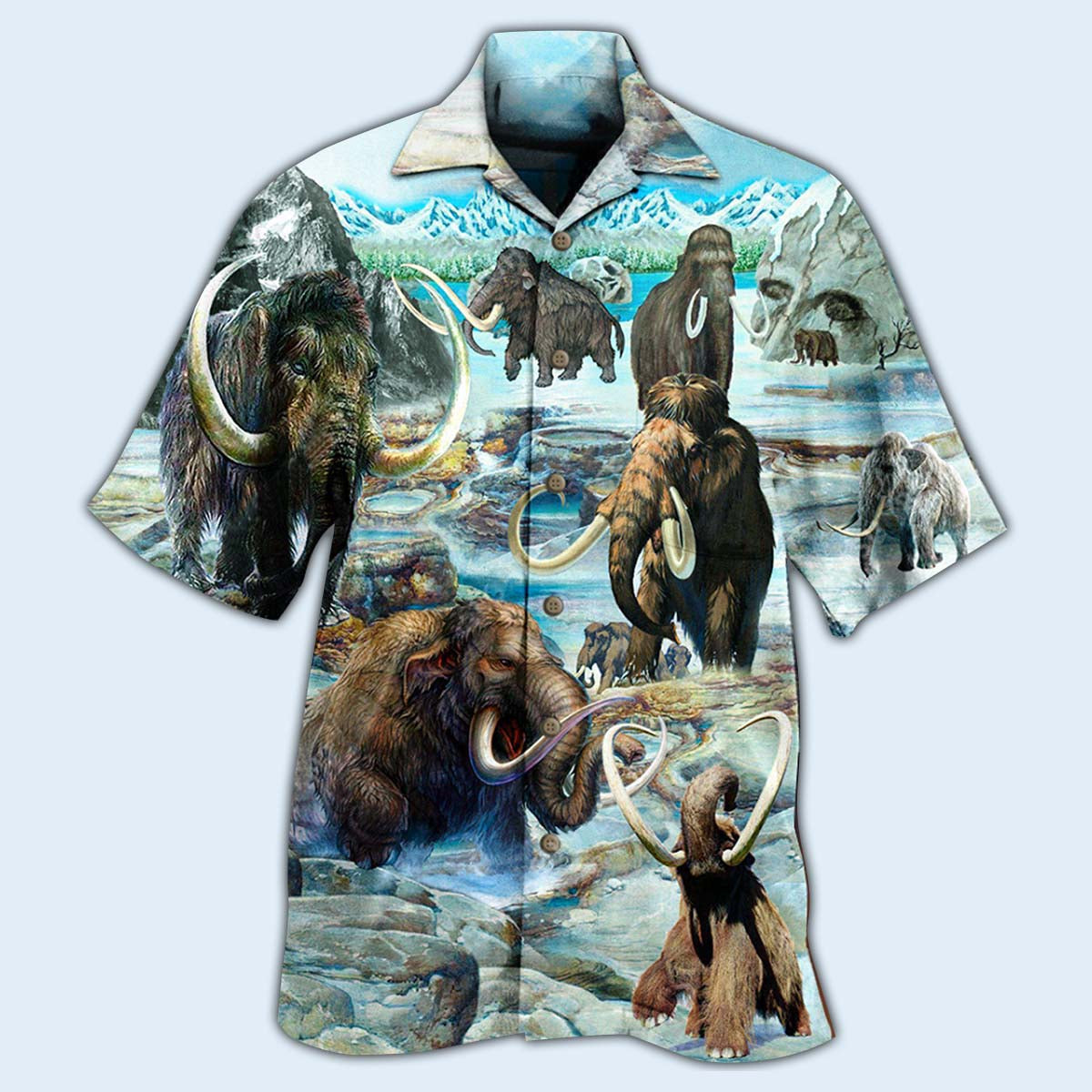 Mammoth Animals Back To Time Mammoth Alive Hawaiian Shirt - Wonder Print Shop