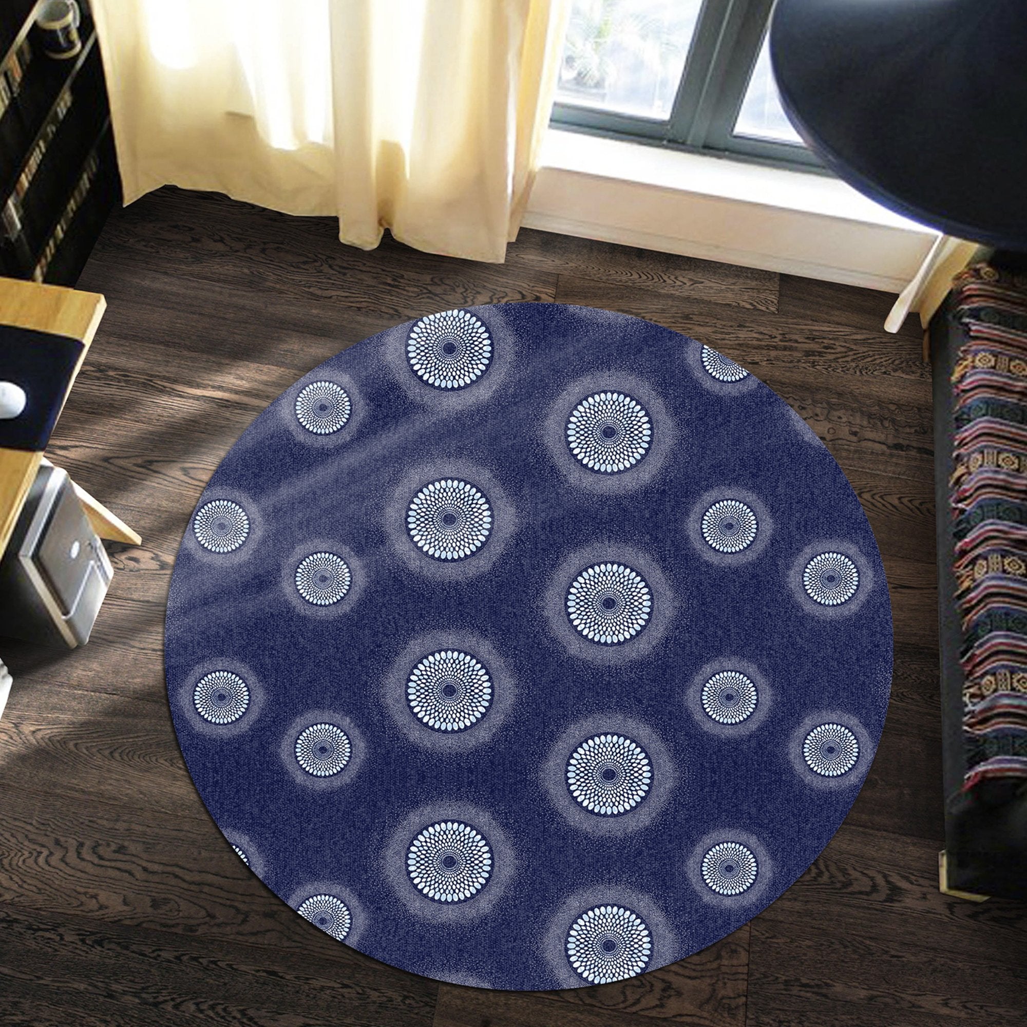 african-carpet-ankara-blue-dots-round-carpet