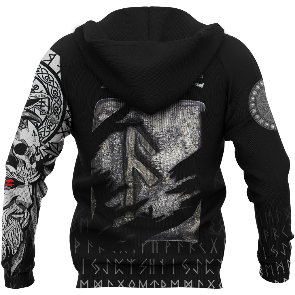 Viking Hoodie Ansuz Norse Runes RLT12 - Wonder Print Shop