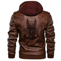 Viking Clothing Viking Anubis Zipper Leather Jacket RLT12 - Wonder Print Shop