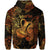 Aquarius Zodiac Polynesian Zip Hoodie Unique Style Gold LT8 - Wonder Print Shop
