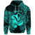 Aquarius Zodiac Polynesian Hoodie Unique Style Turquoise LT8 - Wonder Print Shop