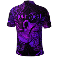 Custom Aquarius Zodiac Polynesian Polo Shirt Unique Style Purple LT8 - Wonder Print Shop