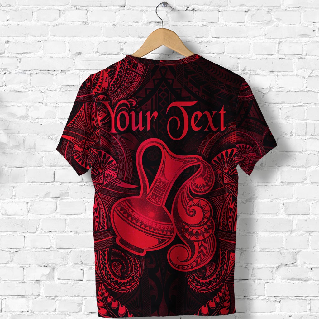 Custom Aquarius Zodiac Polynesian T Shirt Unique Style Red LT8 - Wonder Print Shop