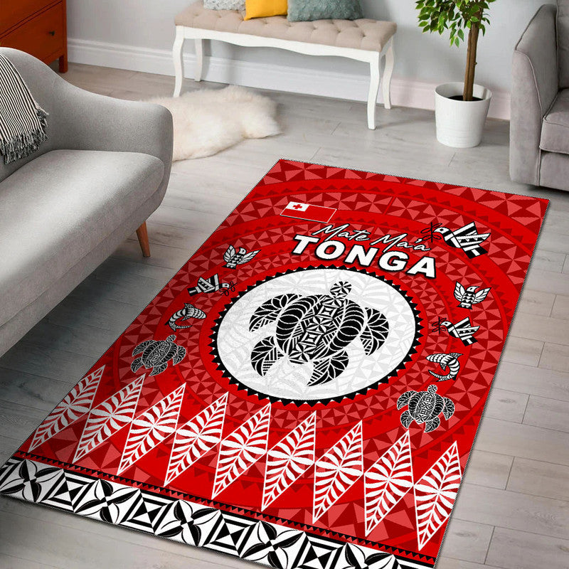 Mate Ma'a Tonga Ngatu Fonu Rugby Area Rug LT6 - Wonder Print Shop
