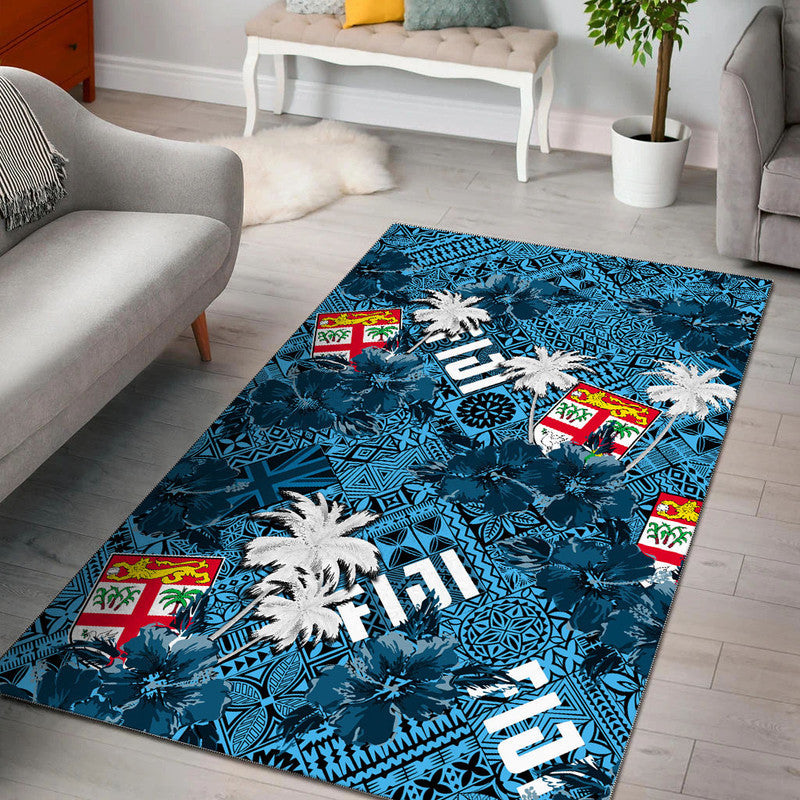 Fiji Hibiscus Area Rug Hawaii Style No.1 LT6 - Wonder Print Shop