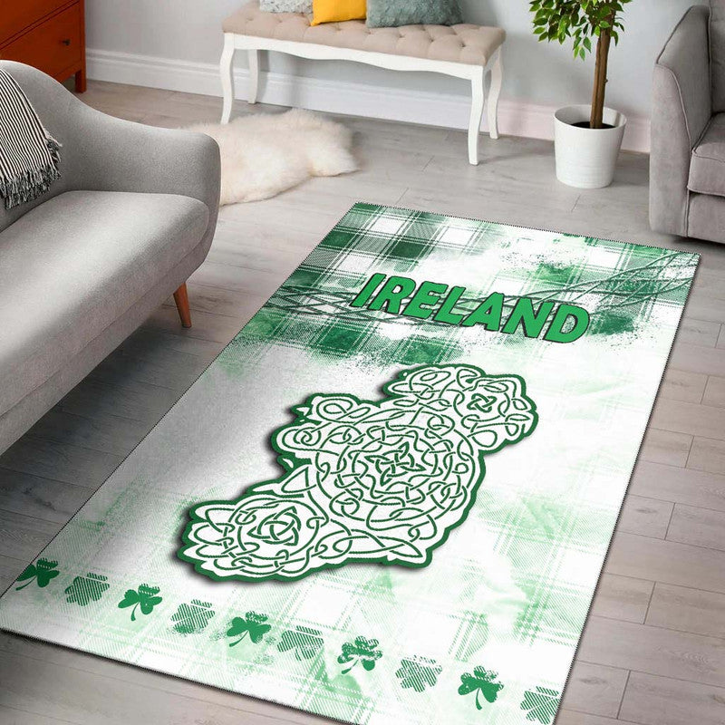 Ireland Cross Cricket Team Area Rug Celtic Irish Green Pattern Unique No2 LT9 - Wonder Print Shop