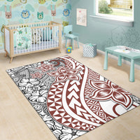 Traditional Polynesian Tribal Tattoo Retro Area Rug LT9 - Wonder Print Shop