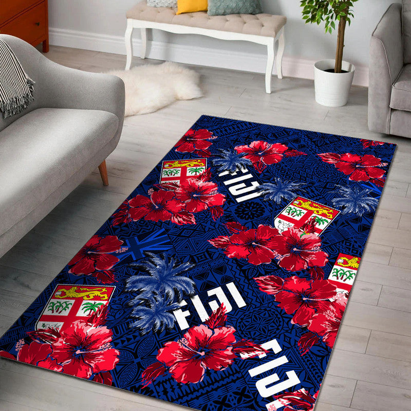 Fiji Hibiscus Area Rug Hawaii Style No.2 LT6 - Wonder Print Shop